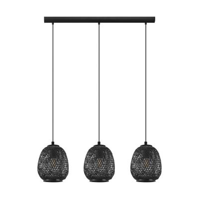 Træ pendler lampe sort, Nicole