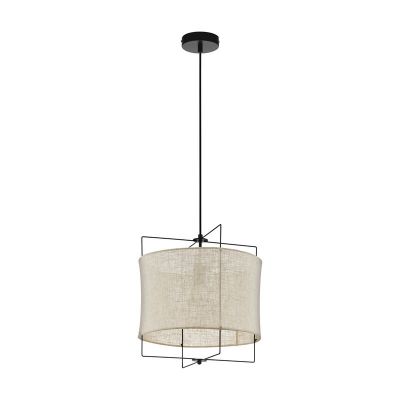 Beige rustik pendler lampe stof, Annegien