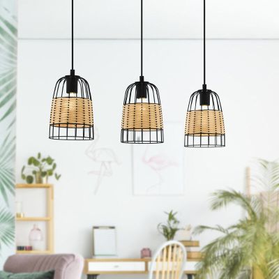 Rattan pendler lampe brun, Guillaume