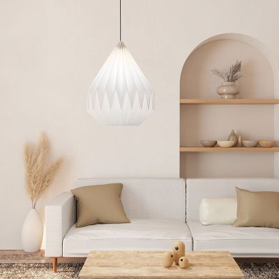 Papir pendler lampe hvid, Leco
