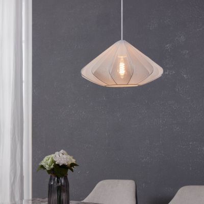 Hvid industri pendler lampe stål, Agnese