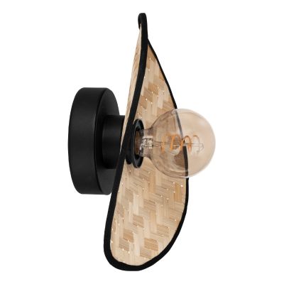 Brun rustik væglampe træ, Jillah