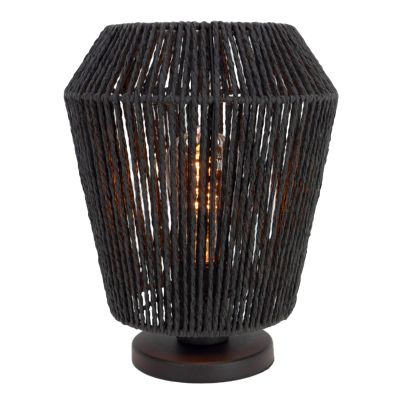 Papir bordlampe sort, Caine, med brytare