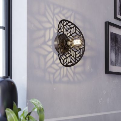 Bronze vintage væglampe stål, Suraj