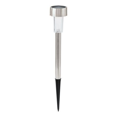 Sølv havespot på spyd rustfrit stål, Zora, 0,5W, 3000K LED, IP44, med brytare