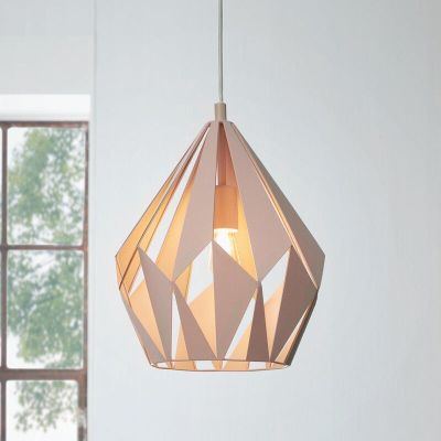 Lyserød design pendler lampe metal, Acri