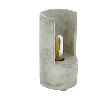 Beton bordlampe grå, Elmas, med brytare