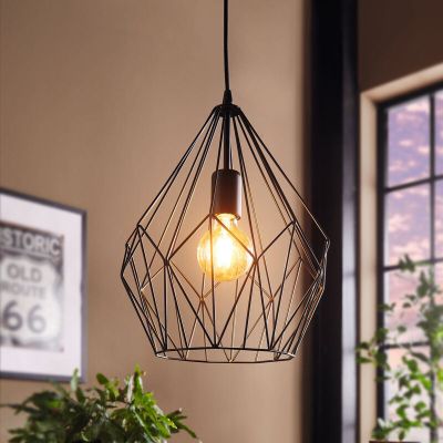 Sort industri pendler lampe metal, Acri