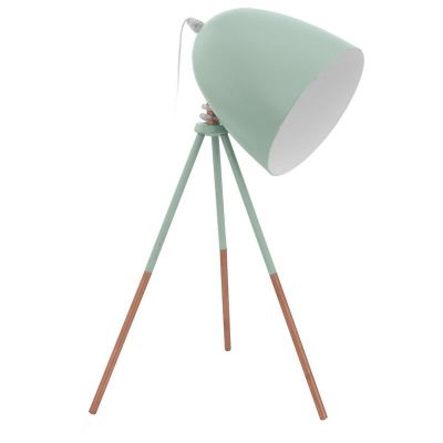 Grøn industri bordlampe metal, Jezebel, med brytare
