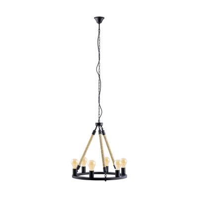 Sort retro pendler lampe metal, Admir