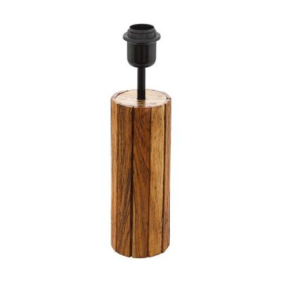 Træ bordlampe brun, Jayvano, med brytare