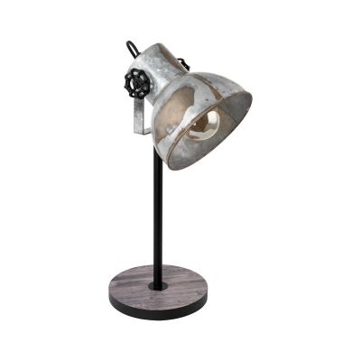Træ bordlampe brun, Angelina, med brytare