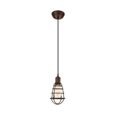 Brun vintage pendler lampe metal, Aissa
