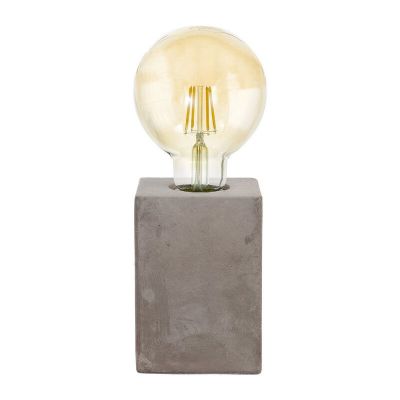 Keramik bordlampe grå, Dylano, med brytare
