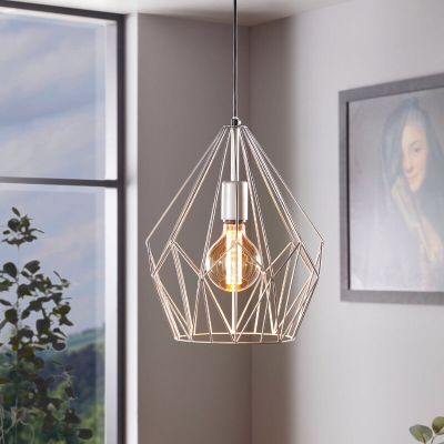Sølv industri pendler lampe metal, Acri