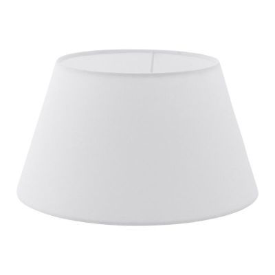 Landlig lampeskærm Noah Textile White