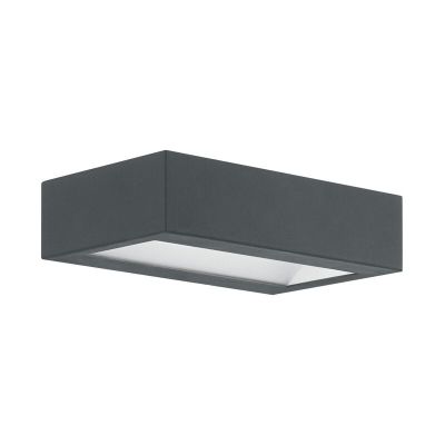 Antracit modern udendørslampe stål, Simen, 4W, 3000K LED, IP44