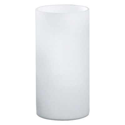 Hvid design bordlampe glas, Basken, med brytare