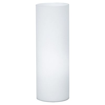 Hvid design bordlampe glas, Basken, med brytare