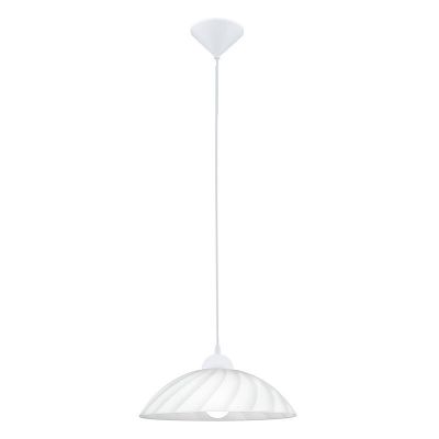 Hvid pendler lampe glas, Kaj
