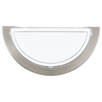 Nikkel modern væglampe glas, Agena