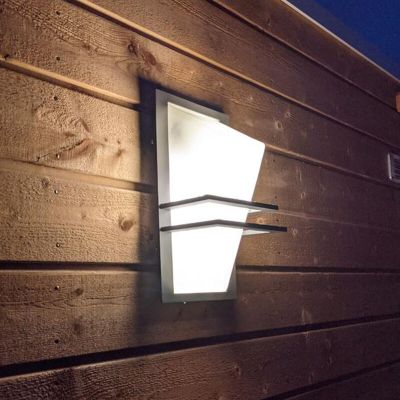 Antracit udendørslampe glas, Dae, IP44