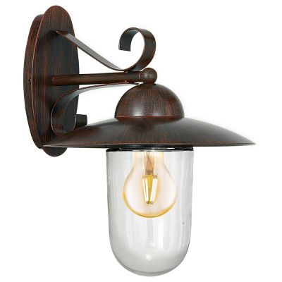 Brun klassisk udendørslampe glas, Dalisha, IP44