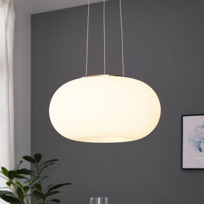 Nikkel design pendler lampe glas, Skyler