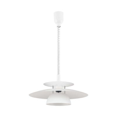 Hvid design pendler lampe stål, Lariana