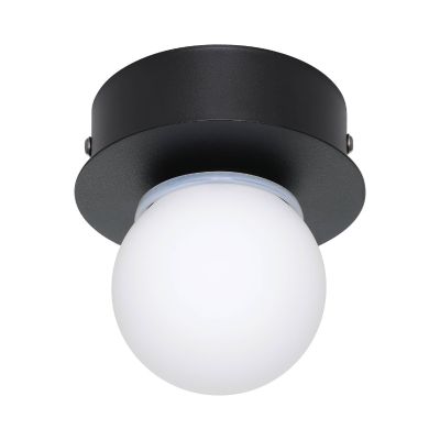 Sort modern loftlampe stål, Escha, 3,3W, 3000K LED