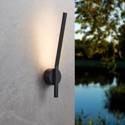 Sort modern udendørslampe aluminium, Rutger, 11W, 3000K LED, IP54