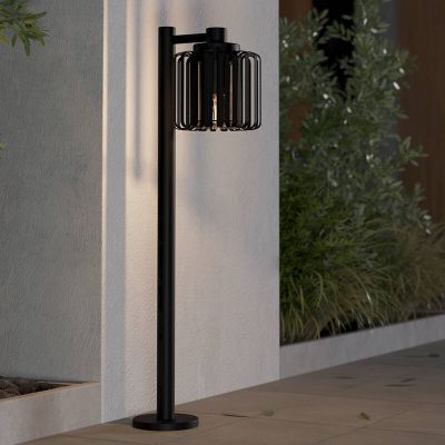 Sort industri udendørslampe aluminium, Rebecca, IP65