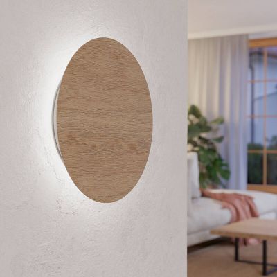 Brun modern væglampe træ, Aisling, 9,2W, 3000K LED