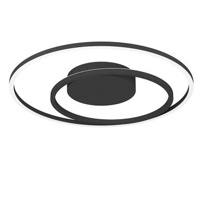 Sort modern smart loftlampe aluminium, Cecilia, 21,5W, varm til kold hvid justerbar LED