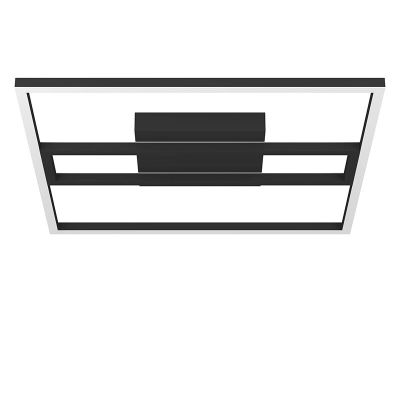 Sort modern smart loftlampe aluminium, Cecilia, 21W, varm til kold hvid justerbar LED