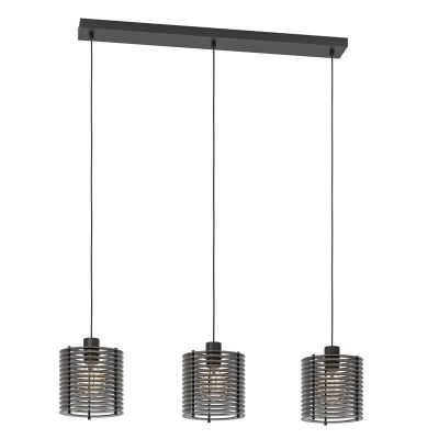 Sort industri pendler lampe træ, Randy
