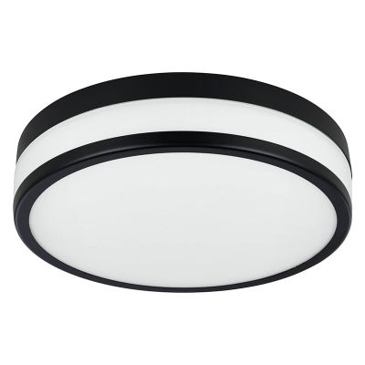 Sort loftlampe badeværelse glas, Jacco, 5,7W, 3000K LED, IP44