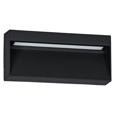 Sort modern udendørslampe aluminium, Lamar, 4,8W, varm til kold hvid justerbar LED, IP65
