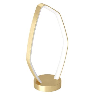 Guld design bordlampe aluminium, Samson, 10,8W, 3000K LED, med brytare