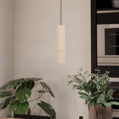 Beige modern pendler lampe stål, Vahid