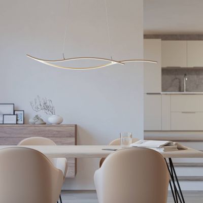 Brun design pendler lampe stål, Tevin, 20W, 4000K LED