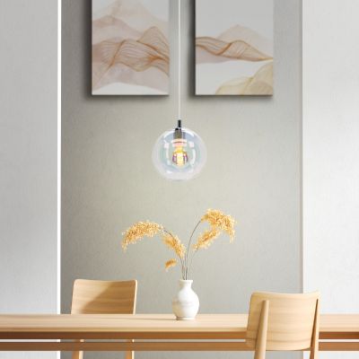 Gennemsigtig modern pendler lampe glas, Achek