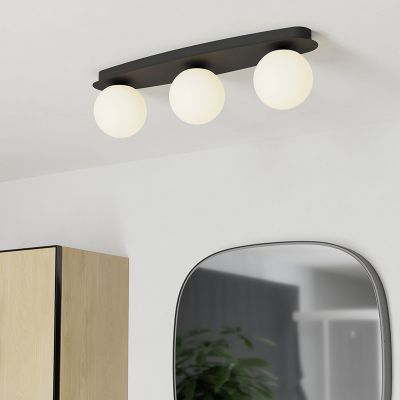 Sort modern loftlampe stål, Cornee, 4,2W, 2700K LED, IP44