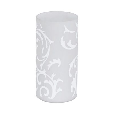 Hvid design bordlampe glas, Basken, med brytare