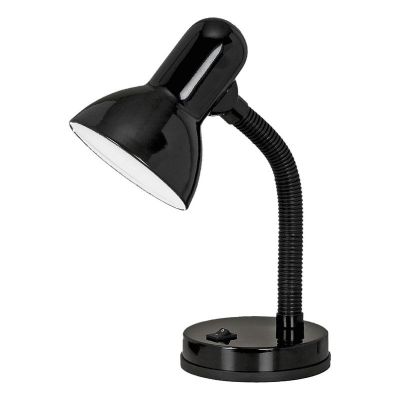 Sort skrivebordslampe plast, Granza, med brytare