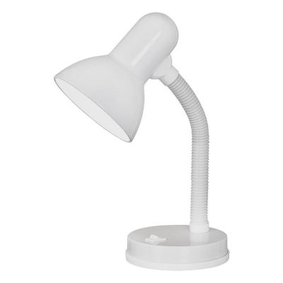Hvid skrivebordslampe plast, Granza, med brytare