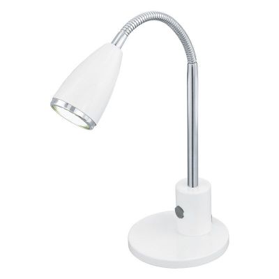 Hvid bordlampe metal, Said, med brytare
