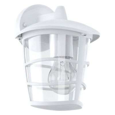 Hvid modern udendørslampe plast, Inas, IP44