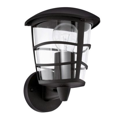 Sort modern udendørslampe plast, Inas, IP44