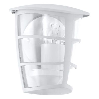 Hvid modern udendørslampe plast, Inas, IP44